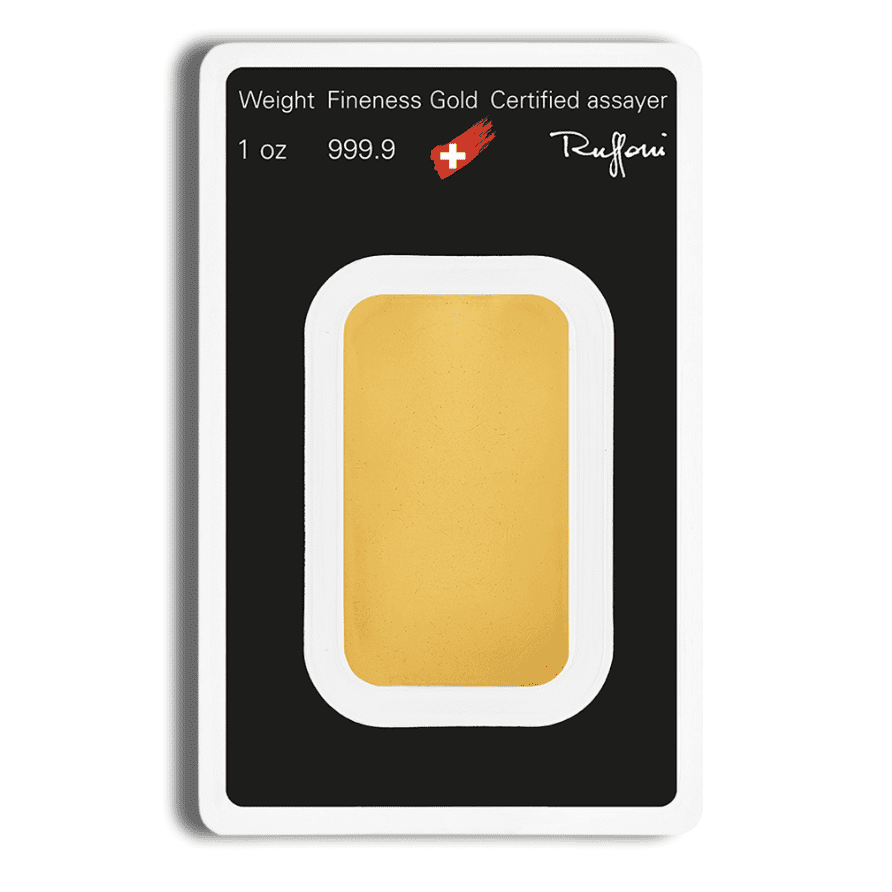1 oz Suisse Gold Bar - Argor-Heraeus .9999 Fine Gold with Assay Certification